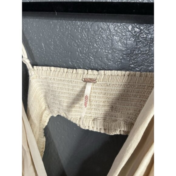 Free People Santa Maria Maxi Women’s Dress beige khaki boho hippie Size Large - Picture 5 of 8